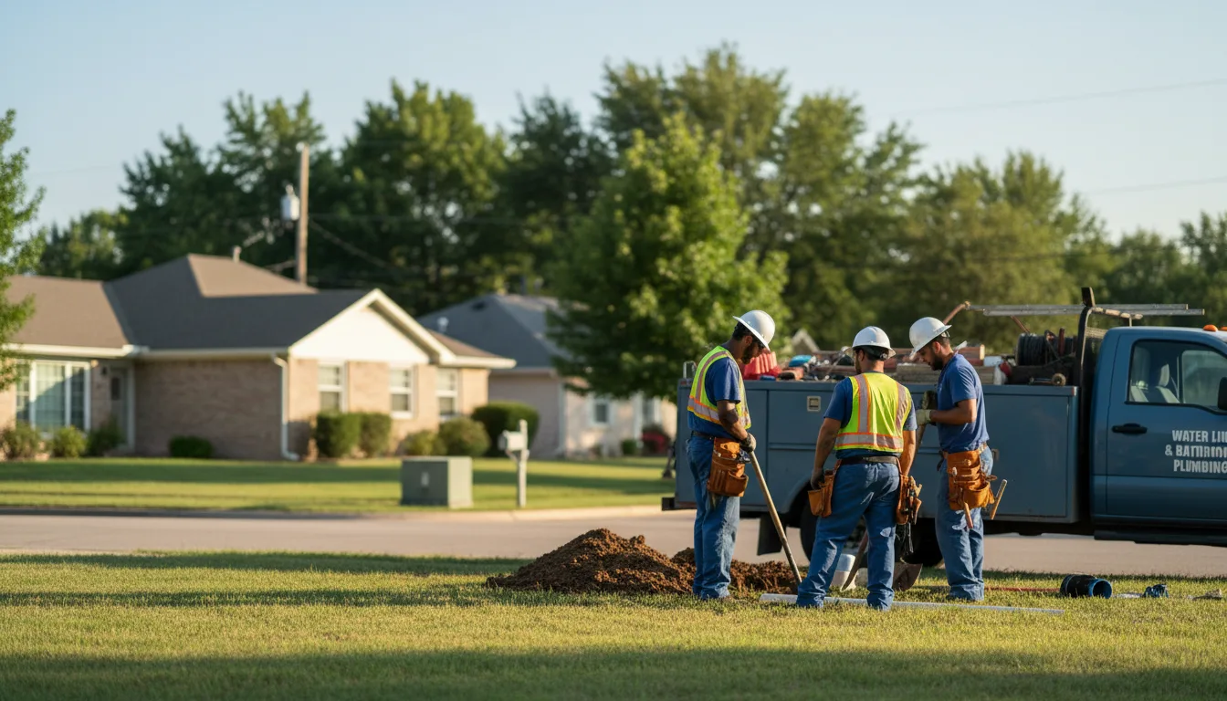 Residential water line and bathroom plumbing service in Lewiston, ME